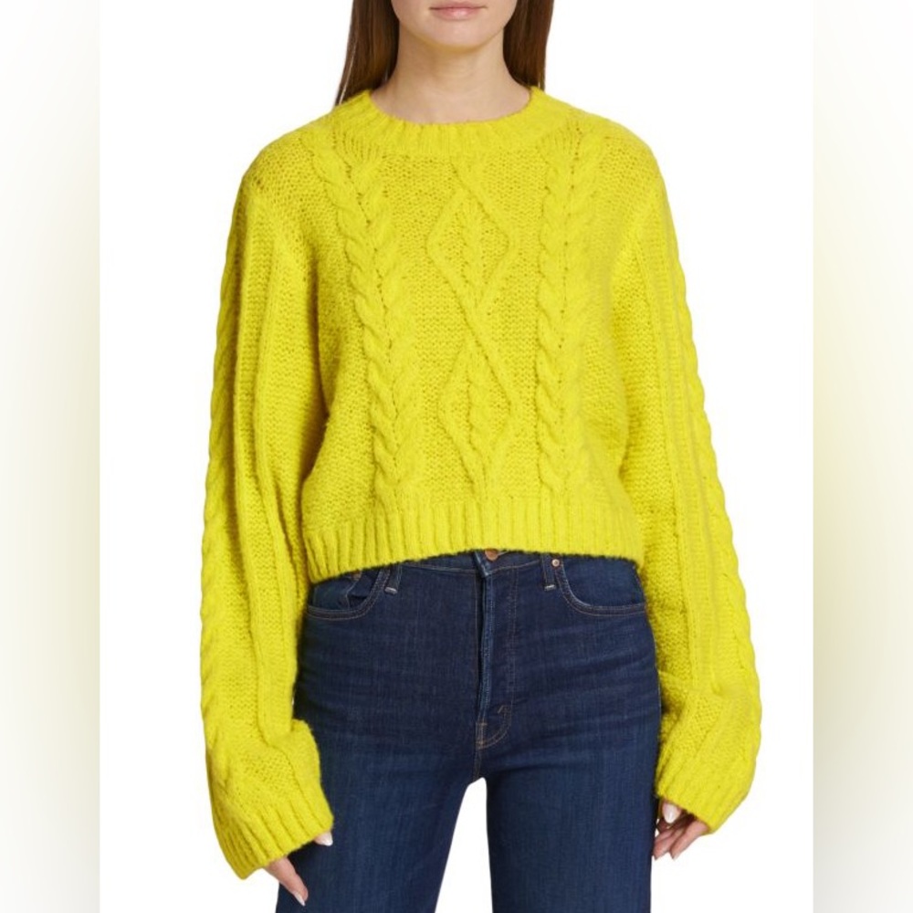 Mother The Wide Sleeve Cable-Knit Sweater